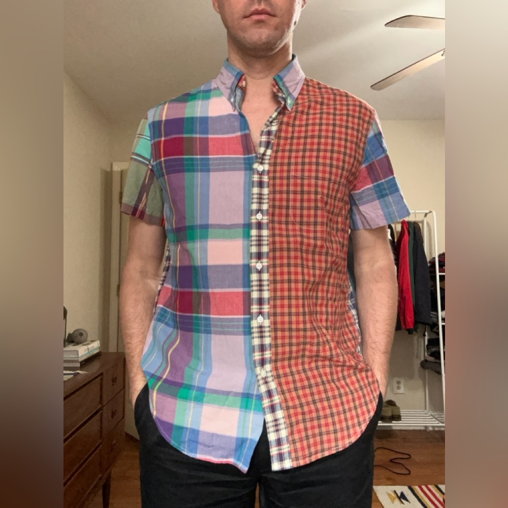 J. Crew Colorful Plaid Men's Shirt